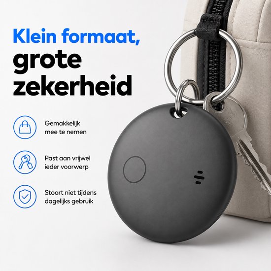 GPS Tracker - Werkt met Apple Find My & Android Find My Device - Locatie Tracker - Waterbestendig - Vervangbare batterij