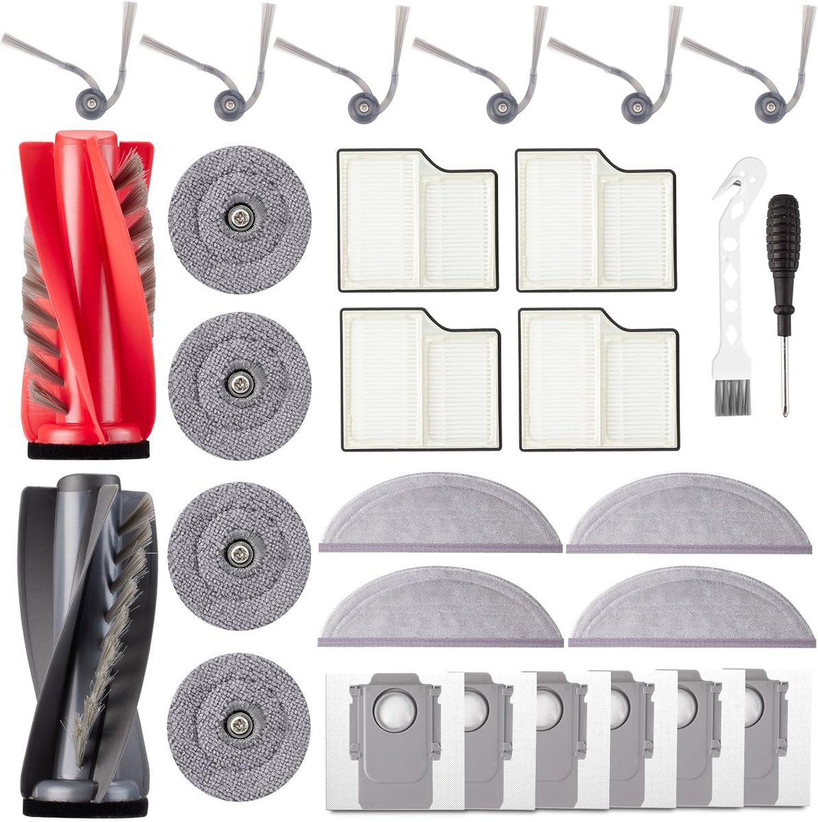 Accessoire set voor Roborock Saros 10 - 28 stuks - vervangende onderdelen - optimale reiniging - SnelShoppen