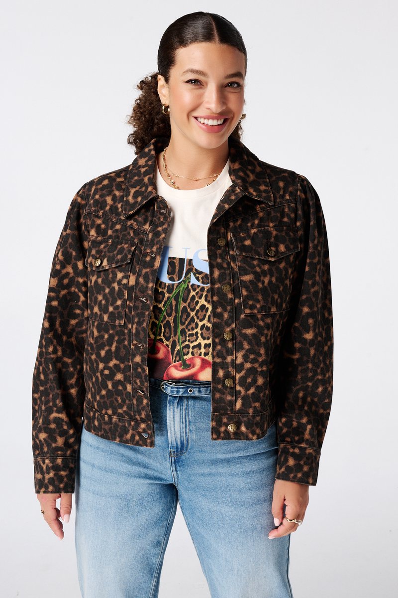 MS Mode Jacket Spijkerjasje met animal print