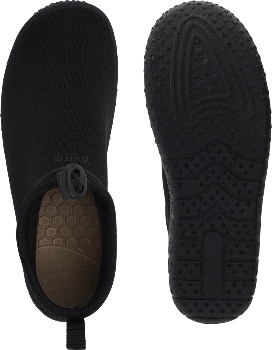 SnelShoppen - Heren Waterschoenen Volwassenen Aquaschoenen Dames Badschoenen Outdoor Zwemschoenen Surfschoenen Strandschoenen Helemaal Zwart Maat 47