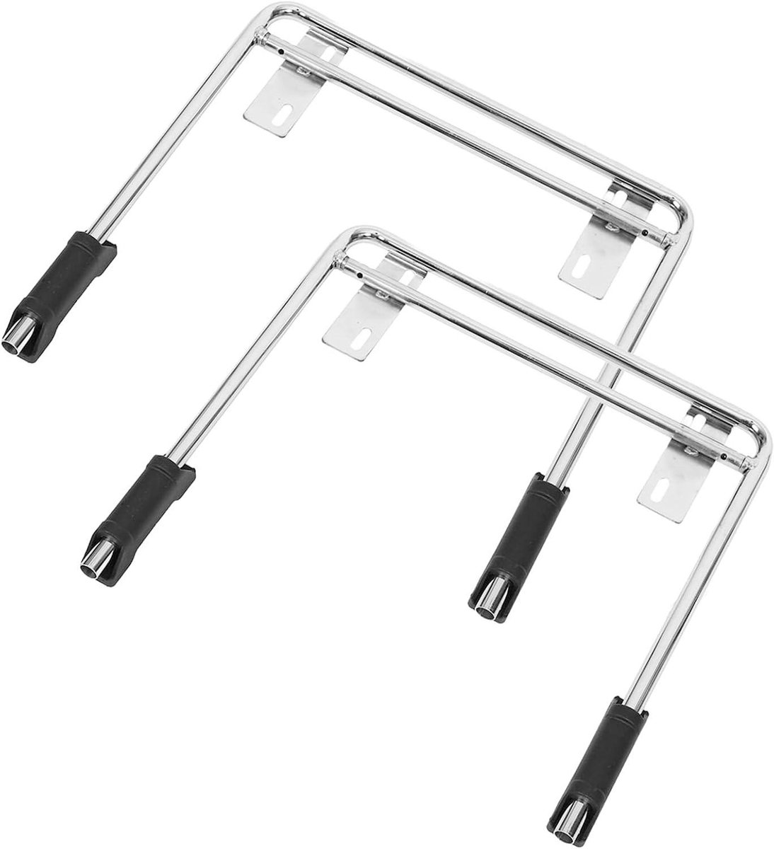 Verstelbare Bureaustoel Voetensteun - Draaibare Pedaal Steun - Ergonomisch Comfort - Naadloos Intrekbaar Mechanisme - 40 x 40 cm - Zwart