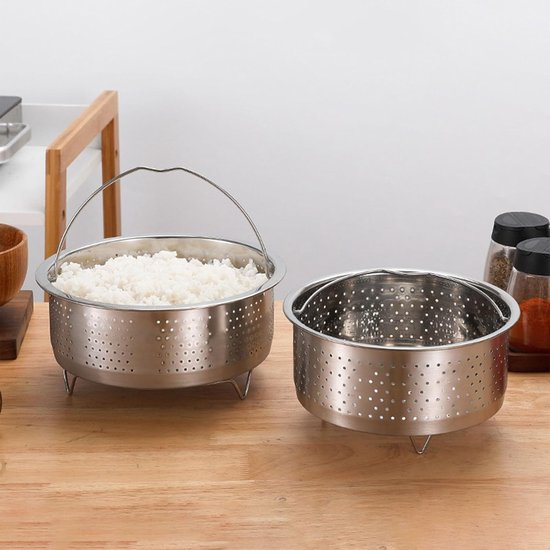 Dailygoods- Stoommand RVS - Stoommandje - Stoomrek - Inzetstuk - Voor groenten/fruit - Veilig en praktisch ontwerp - Stoominzetstuk van Dailygoods — afbeelding 3