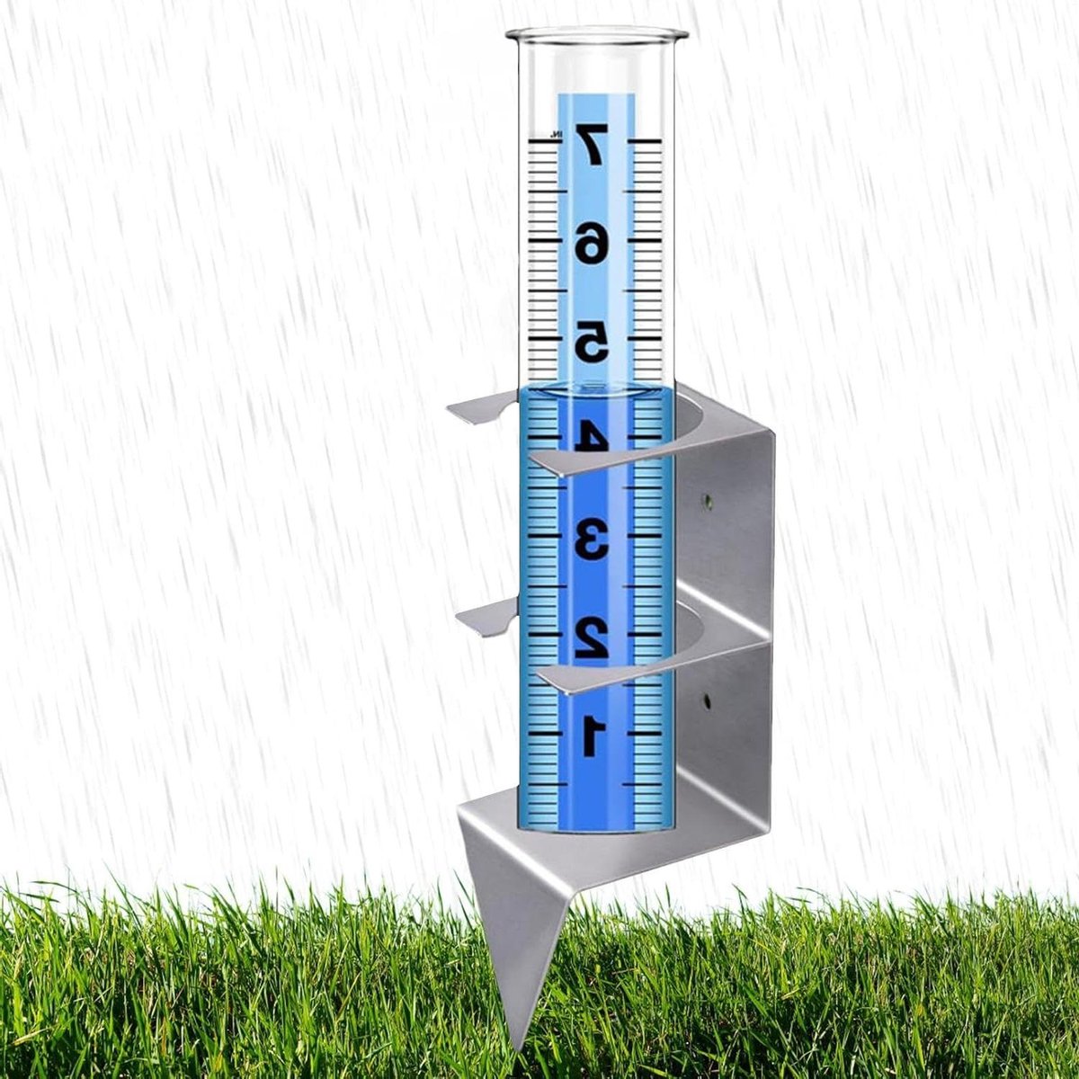Regenmeter Buiten - Regenmeter Tuin - Planten Water Geven - Gemakkelijk Afleesbaar - 178 cm - Transparant