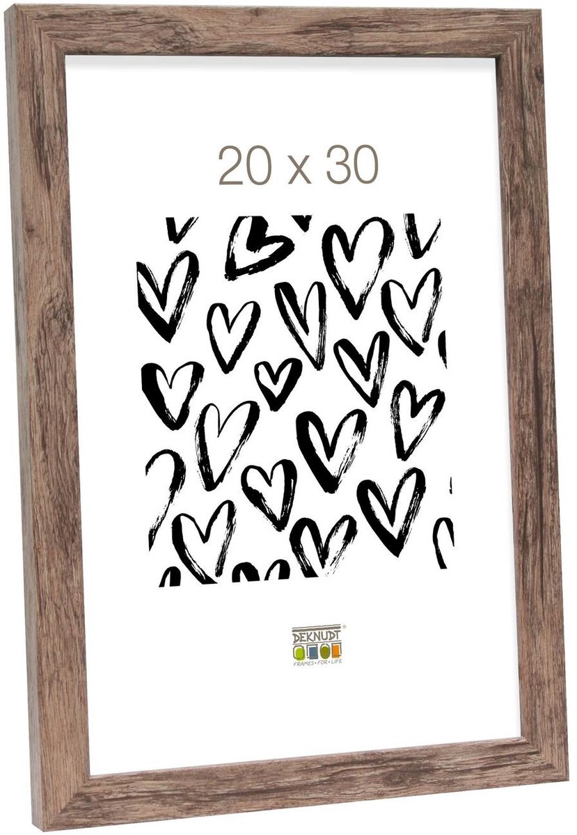 Deknudt Frames fotolijst S45RH3 - bruin - hout - 50x50 cm