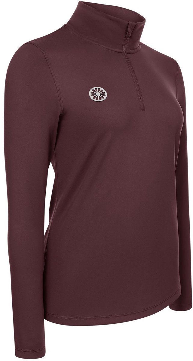 THE INDIAN MAHARADJA - performance half zip - Tennis t-shirt lange mouw dames - Donkerrood