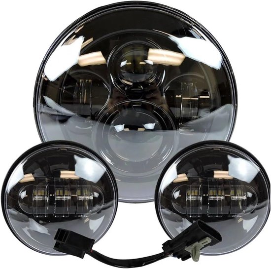 Motor Koplampen Set - Mistlampen Motor - Motor Verlichting - 7 Inch Projector - 7 inch - Zwart — afbeelding 3