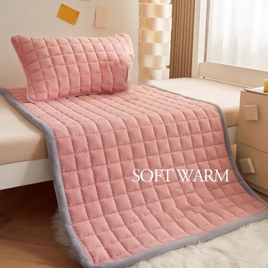 Draagbare Futonmatras - Vloerbed - Gasten Comfort - Oprolbaar Ruimtebesparend - 80x200cm - Roze — afbeelding 5