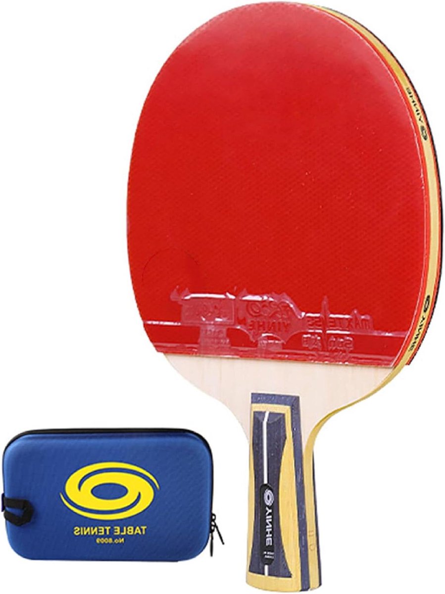Tafeltennisracket - Pingpongbatje - Wedstrijd Spelen - Carbon Houtvezel Basis - 11 Sterren - Gekleurd