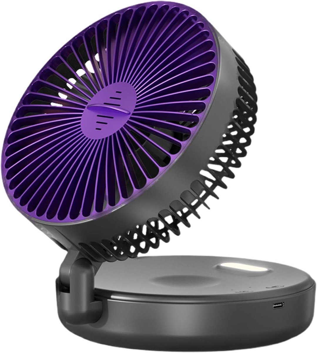 Luchtcirculator Ventilator - Tafel Ventilator - Ruimte Koelen - Stil En Oplaadbaar - Opvouwbaar Ontwerp - Grijs