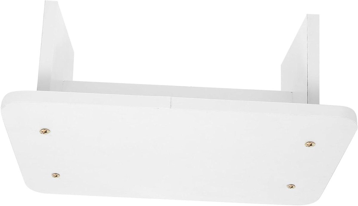 Houten Voetenbank - Voetensteun Bureau - Comfort Verhogend - Kantelbaar Ontwerp - 30 x 20 cm - Wit