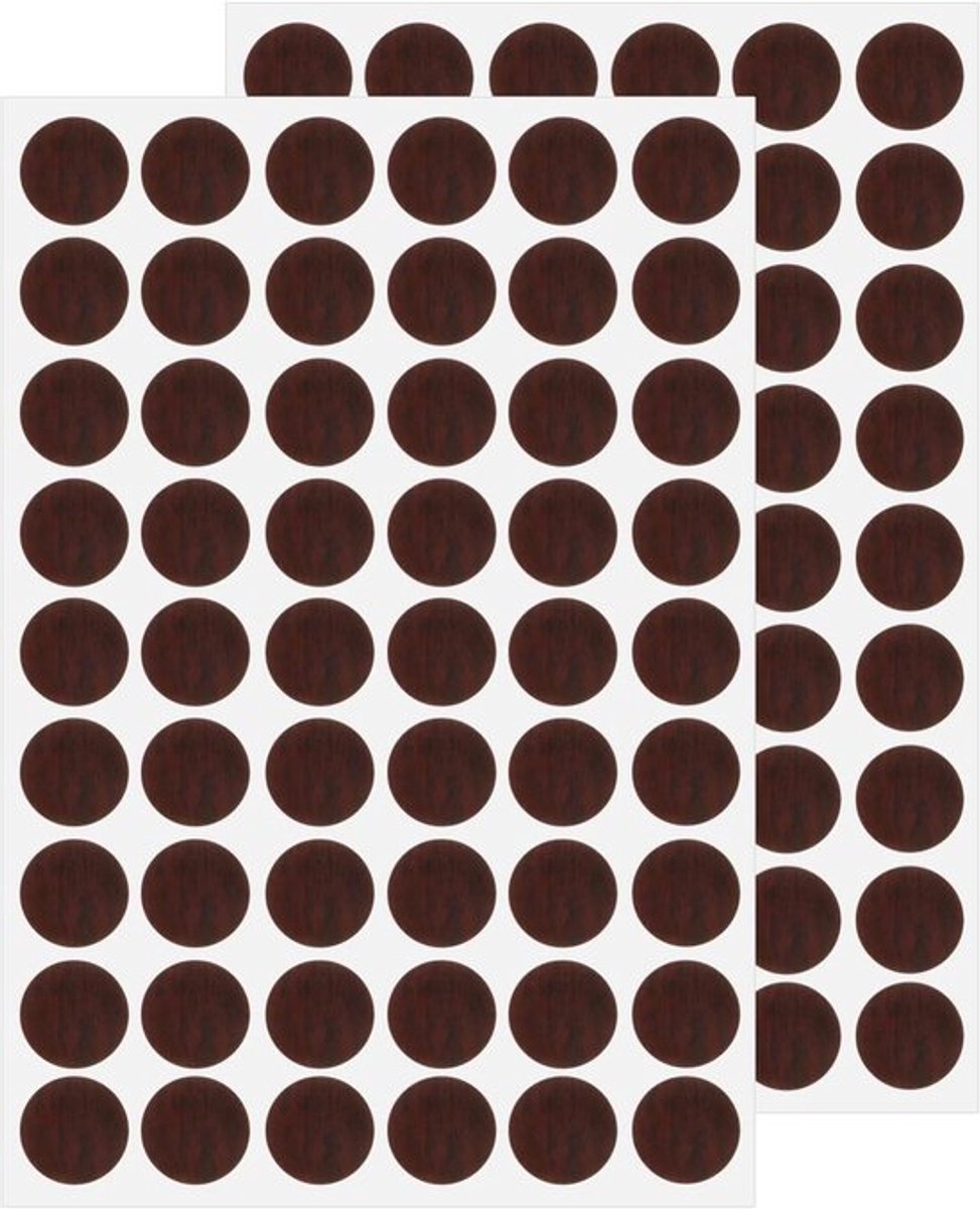 Zelfklevende schroefafdekking stickers, waterdicht, stofdicht - PVC - Paars-bruin - 2 stuks
