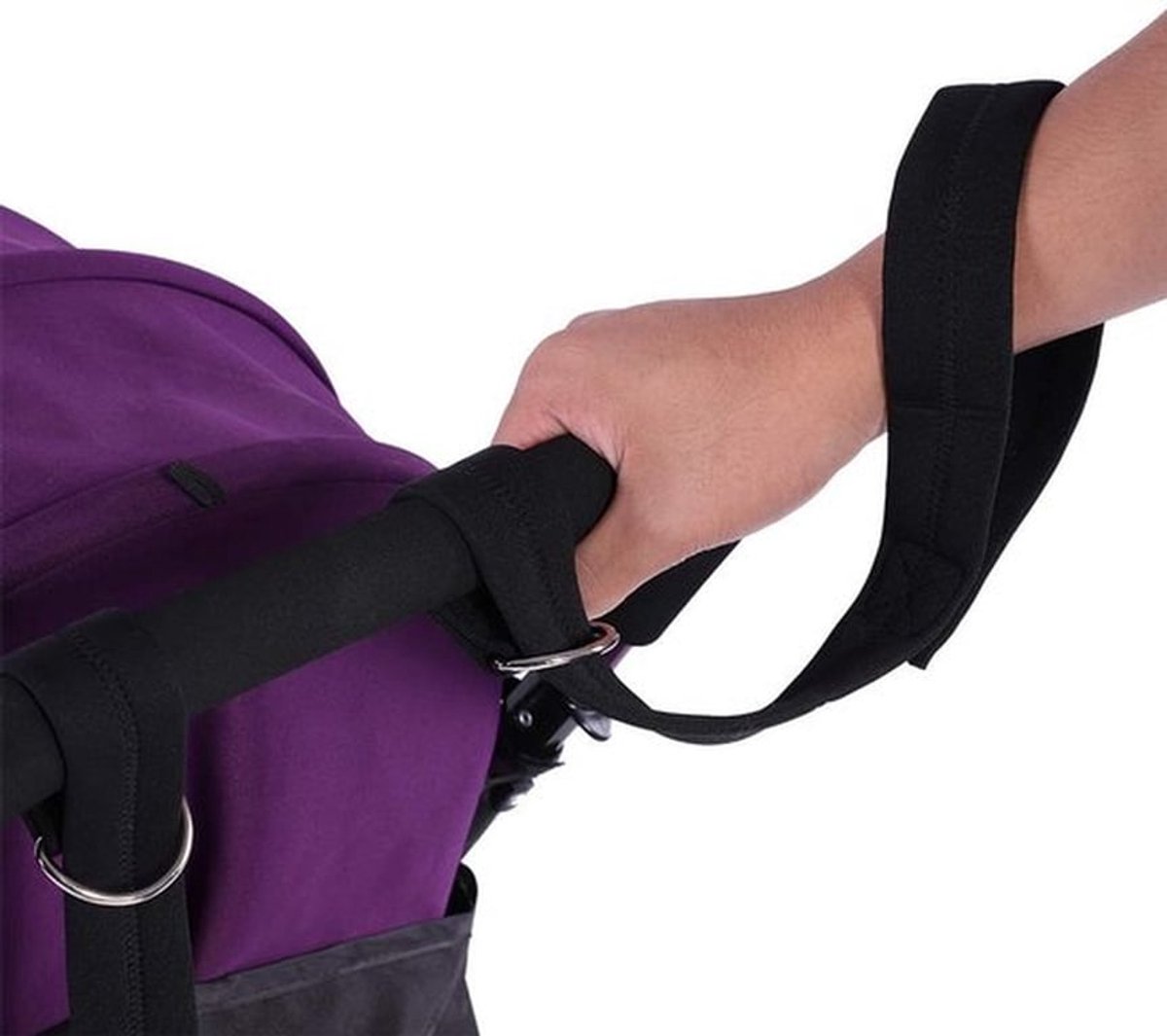 - Veiligheidsriem - Neopreen Kinderwagen Polsband - Extra veiligheid - Zwart - Voorzien van controlekracht - Ideaal voor ouders - Zorgeloos...