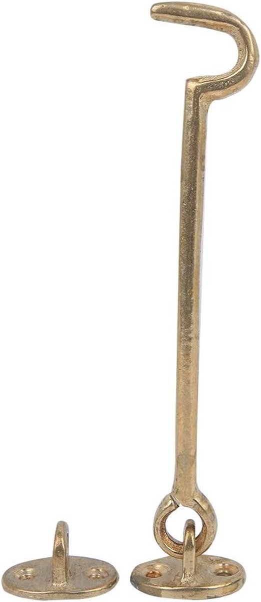 Raamsluiting Chinese Stijl - Raamhaak Deurhaak - Ramen Vastzetten - Massief Messing Constructie - 17 cm - Messingkleur