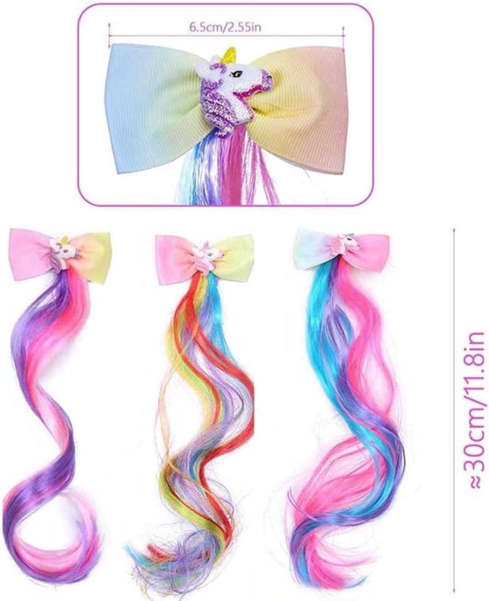 Twist Braid Haarstukken in 3 stuks voor Kinderen en Vrouwen - Gekleurde Haarband Haarverlenging Accessoires