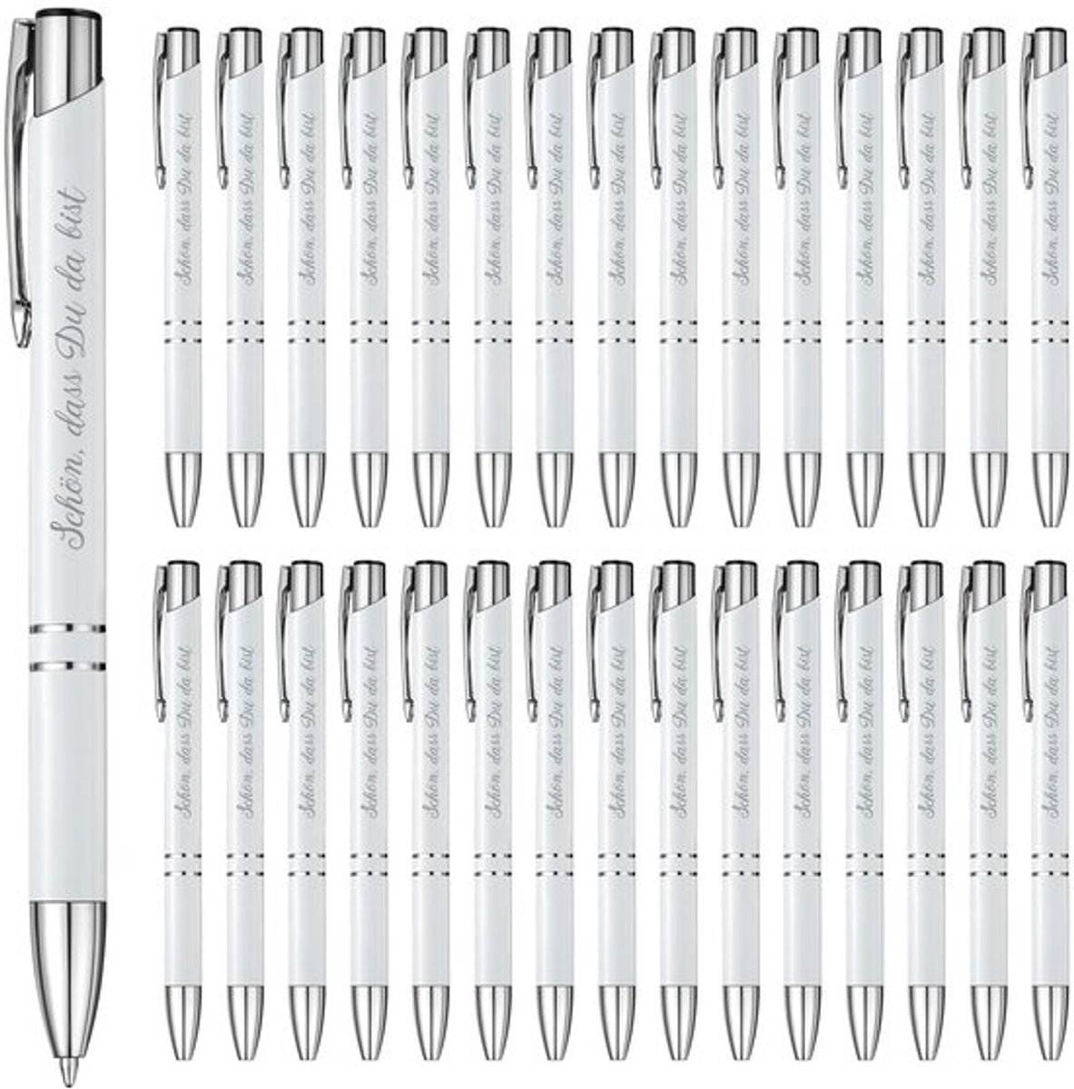 Balpennen 30 Stuks - Intrekbare Balpennen - Ecologische Pennen - Gastgeschenken - Praktisch Cadeau - Met Opschrift "Nice To Have You Here