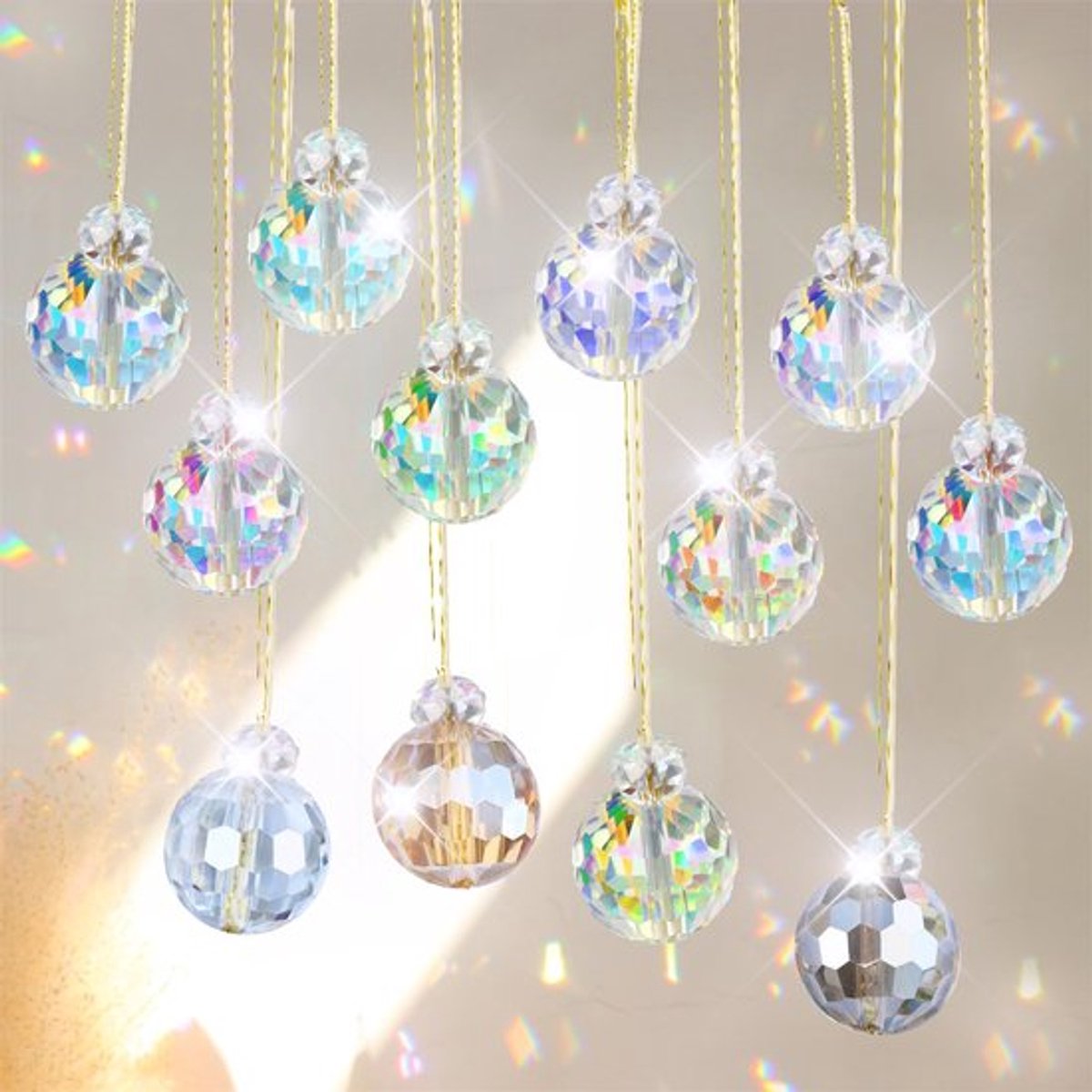 - Zonvanger - Kristalornament - Prachtige weerkaatsing - Kleurvolle ballen - Decoratie voor huis en tuin - Geschikt voor bruiloften en f..