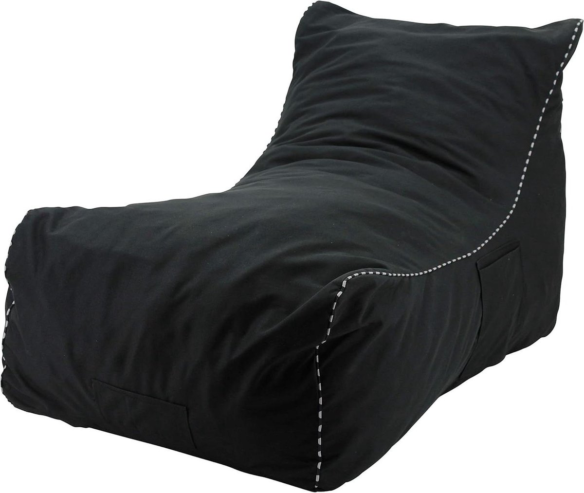 Zitzak Ligstoel - Bean Bag Stoel - Ontspannen Zitten - Geschikt Binnen Buiten - 110 cm - Zwart