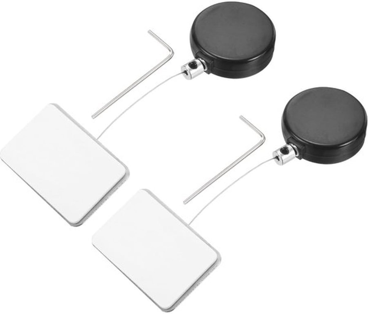 - Kabelslot - Anti-diefstal - Verstelbare kabel - Zwart - Beveiliging voor laptop en tv - Geschikt voor kantoor en bibliotheek - Pack van 2