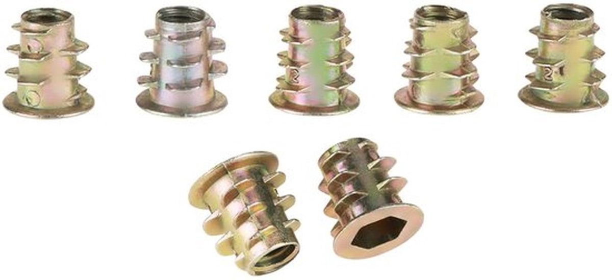- Hex Drive Hoofd Meubelmoeren - 50 Stuks Zinklegering - Duurzaam en Roestvrij - M5 Schroefdraad - Perfect voor Houtbewerking - Inclusief Z...