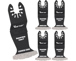 SnelShoppen - 5-delige diamant multitool accessoires set voor oscillatiegereedschap - 51 mm multifunctioneel gereedschap voor keramische tegels, cemen