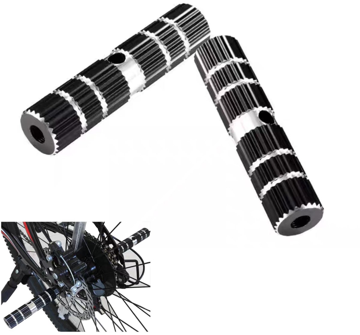 Dailygoods - 2 Stuks BMX-Pedalen van Aluminium - Fietsvoetsteunen voor Kinderen en Volwassenen