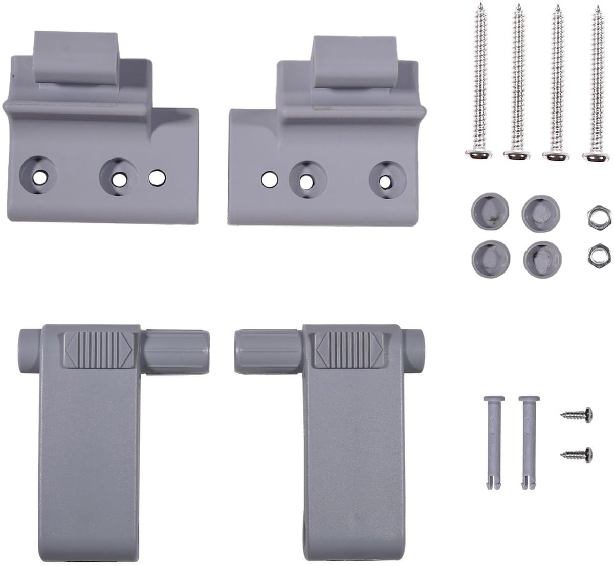 Dailygoods- Beugel Schuifdak Vervangend Onderdeel - 2 x Consoles - 4 x Schroeven - 2 x Greephendel - 4 x Afdekkappen - Geschikt voor Kunststof Dakramen