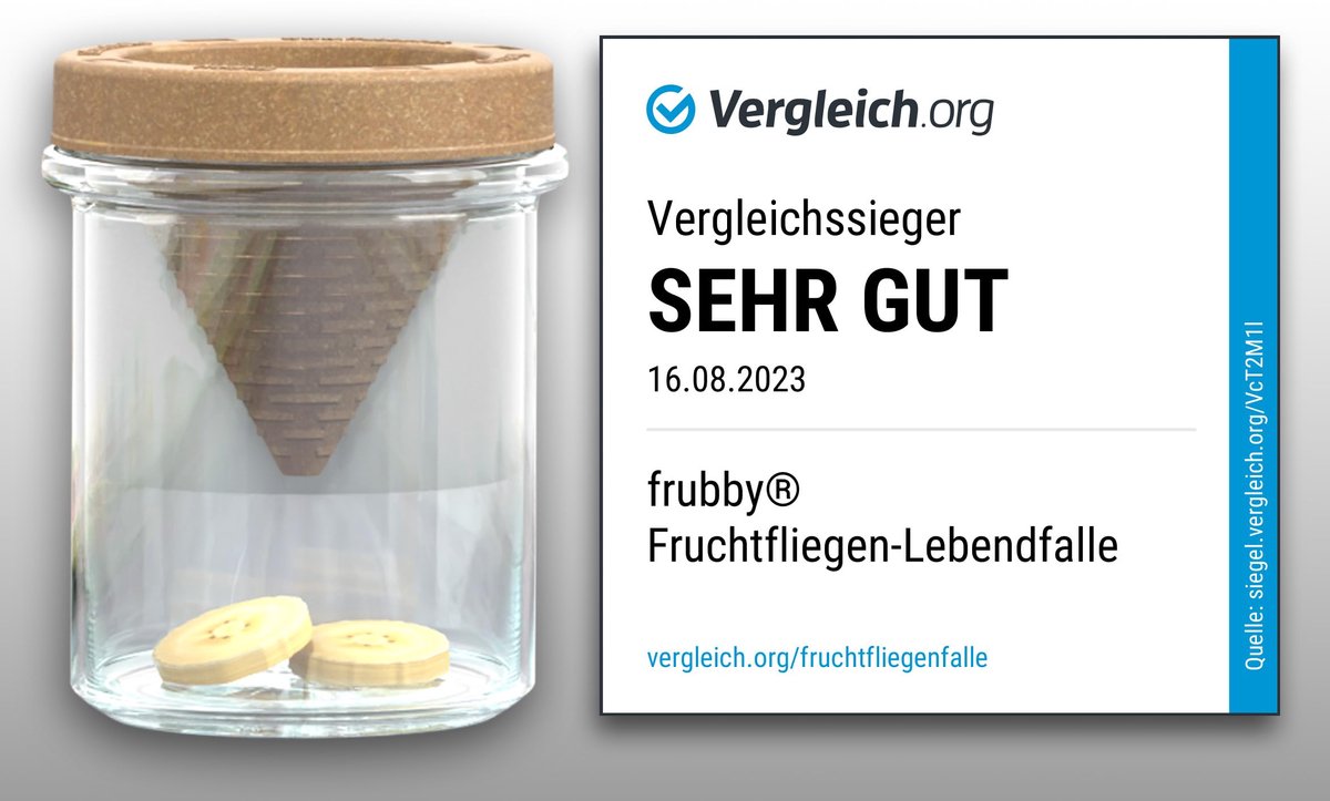 SnelShoppen - Herbruikbare Fruitvliegenval voor Fruit- en Azijnvliegen, Duurzaam en Vaatwasmachinebestendig, 100% Plasticvrij, Ideaal voor Keuken en T