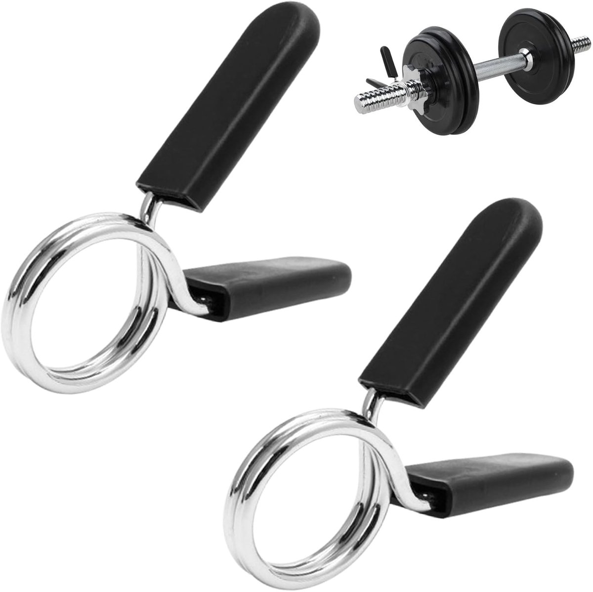 Dailygoods- Haltersluitingen 28 mm - 2 Stuks - Veerklemmen - Krachttraining - Halterbevestiging - Betrouwbare Grip - Gewichtklemmen