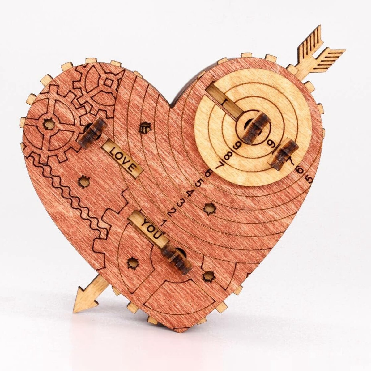 Dailygoods- Schatkist Mechanisch - Escape Box - Puzzelboek - Houten Kist - Cadeau met Codeslot - Duurzaam Berkenhout - Puzzelbox