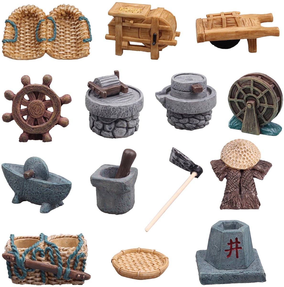 Dailygoods - Miniatuur Boerderij Gereedschap Set voor Feeëntuin Decoratie