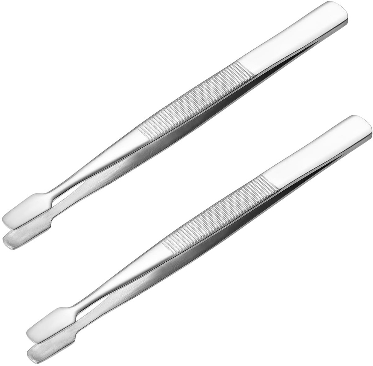 Dailygoods - Roestvrijstalen Pincet Set van 2 - Perfect voor Filatelie en Hobbygebruik