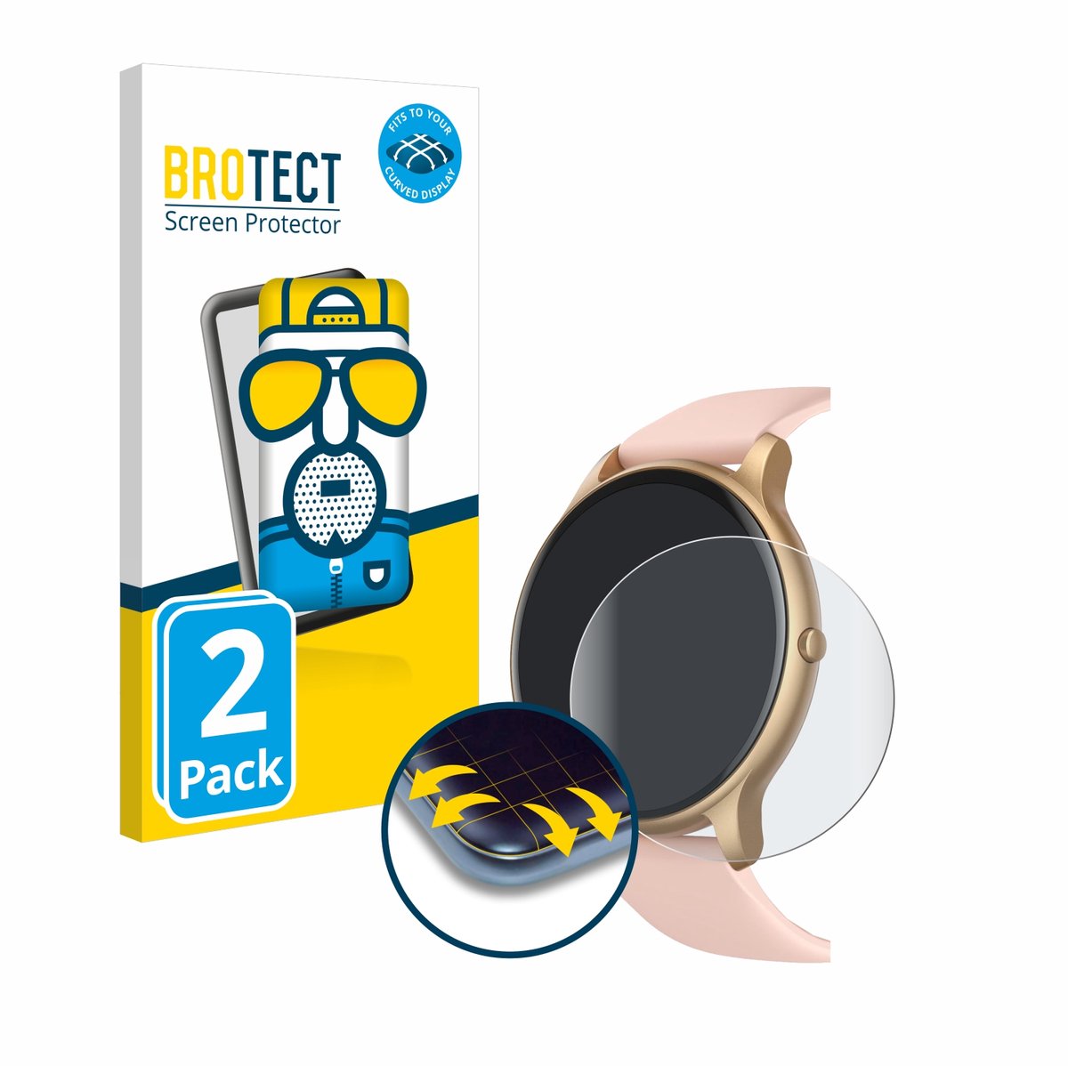 BROTECT - Screenprotector voor AGPtek SR2 1.32" - Folie Beschermfolie matte volledig dekking 2 Stuks