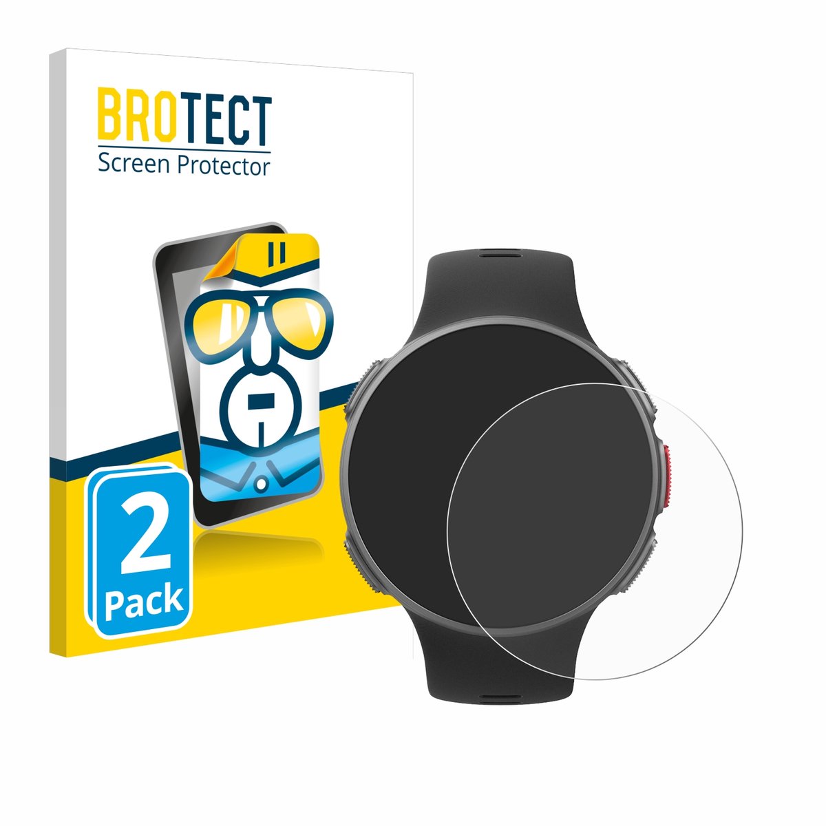BROTECT - Screenprotector voor Polar Vantage V / V Titan - Folie Beschermfolie transparant 2 Stuks