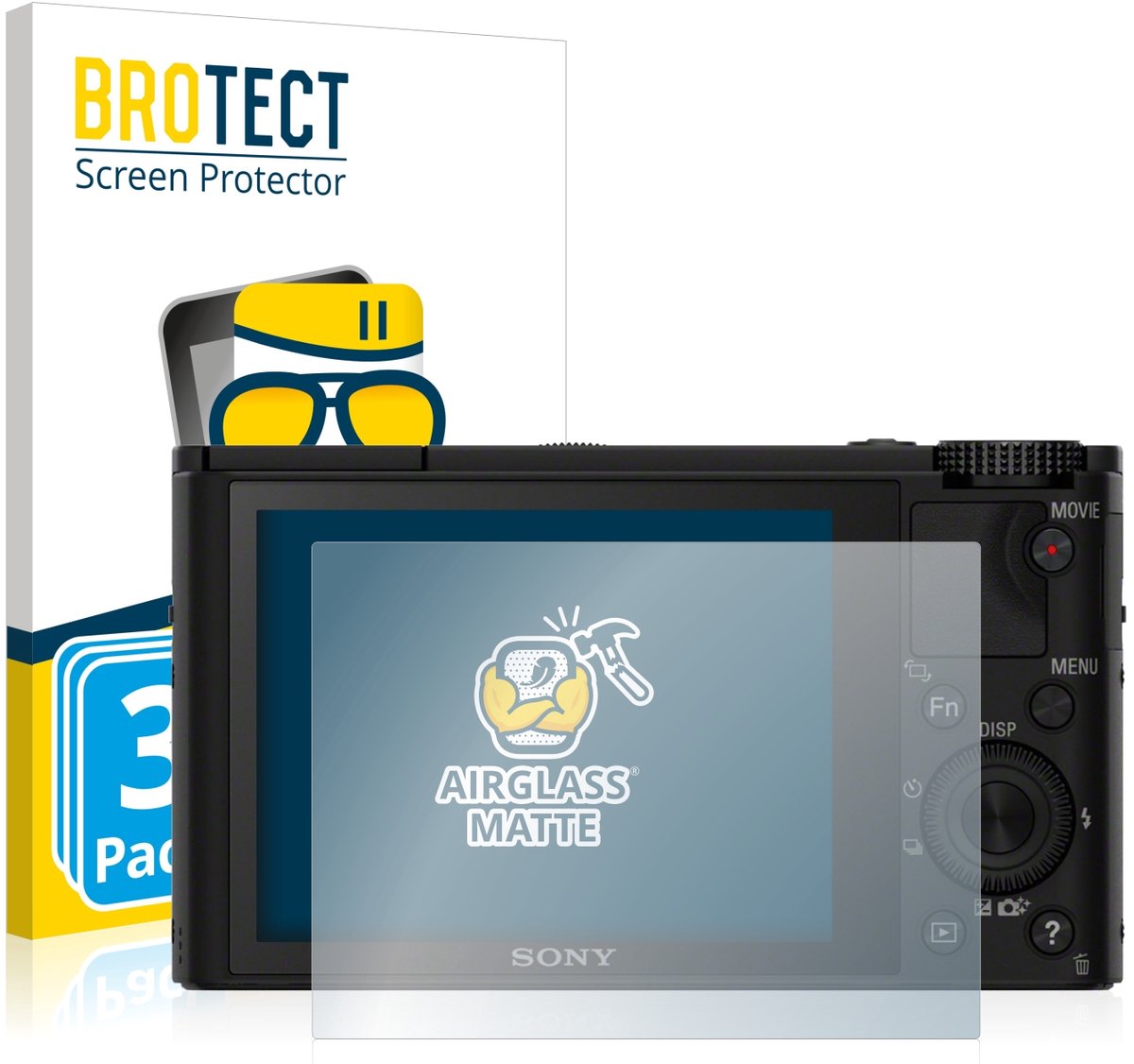 BROTECT - Screenprotector voor Sony Cyber-Shot DSC-RX100 - Folie Beschermfolie Beschermglas matte 3 Stuks