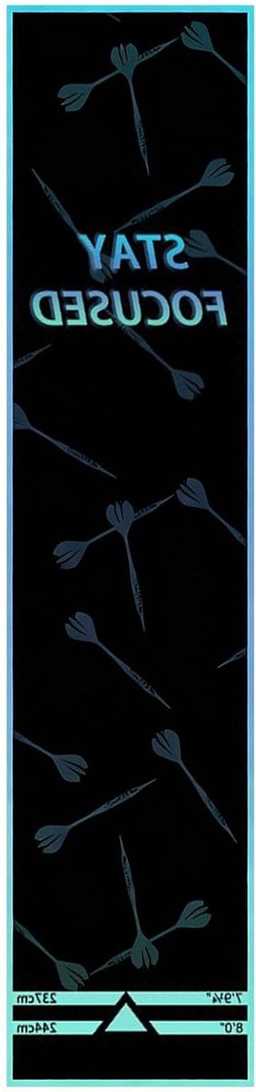 Dartmat met werplijn - Darts kleed antislip - Nauwkeurigheid verbeteren - Antislip rubberen deeltjes - 300 x 34 cm