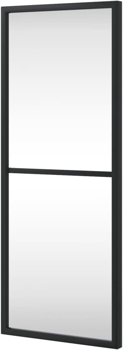 Rechthoekige Wandspiegel - Hangspiegel Glas - Interieur Decoratie - Flexibele Montage - 20 x 50 cm - Zwart