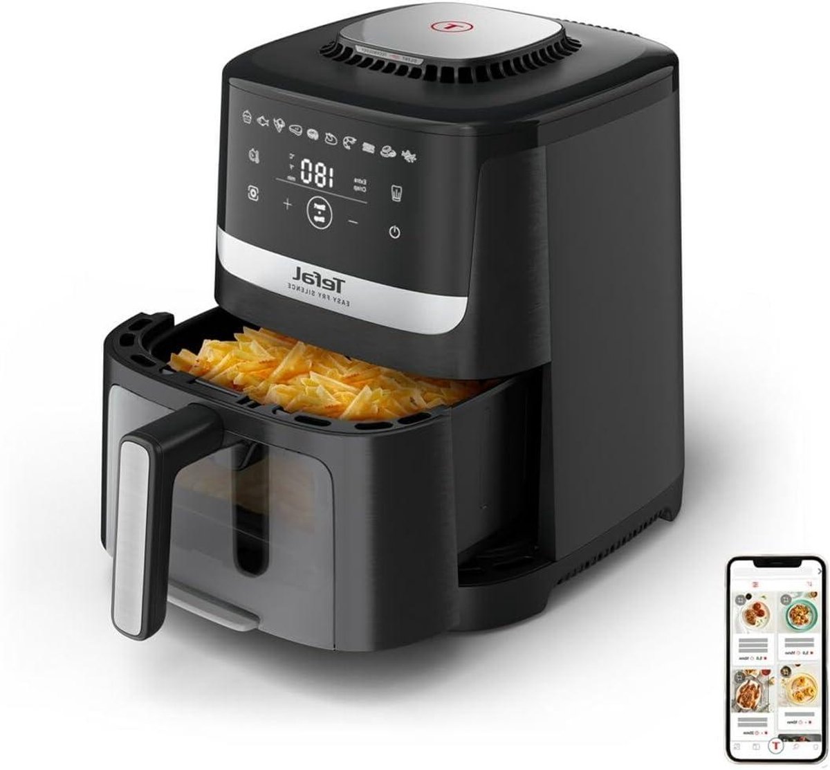 Airfryer XL - Friteuse Heteluchtoven - Gezond Koken - Stil en Zichtvenster - 5 Liter - Wit
