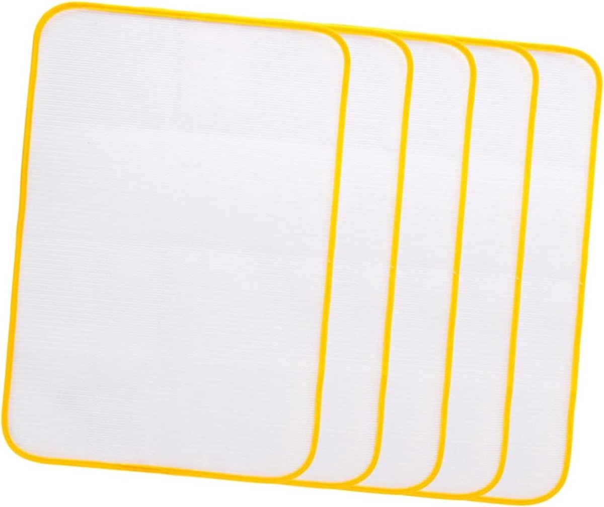 Strijkgaas Set - Persdoek Strijkplank - Kleding Strijken - Hittebestendig Mesh - 60 x 40 cm - Grijs
