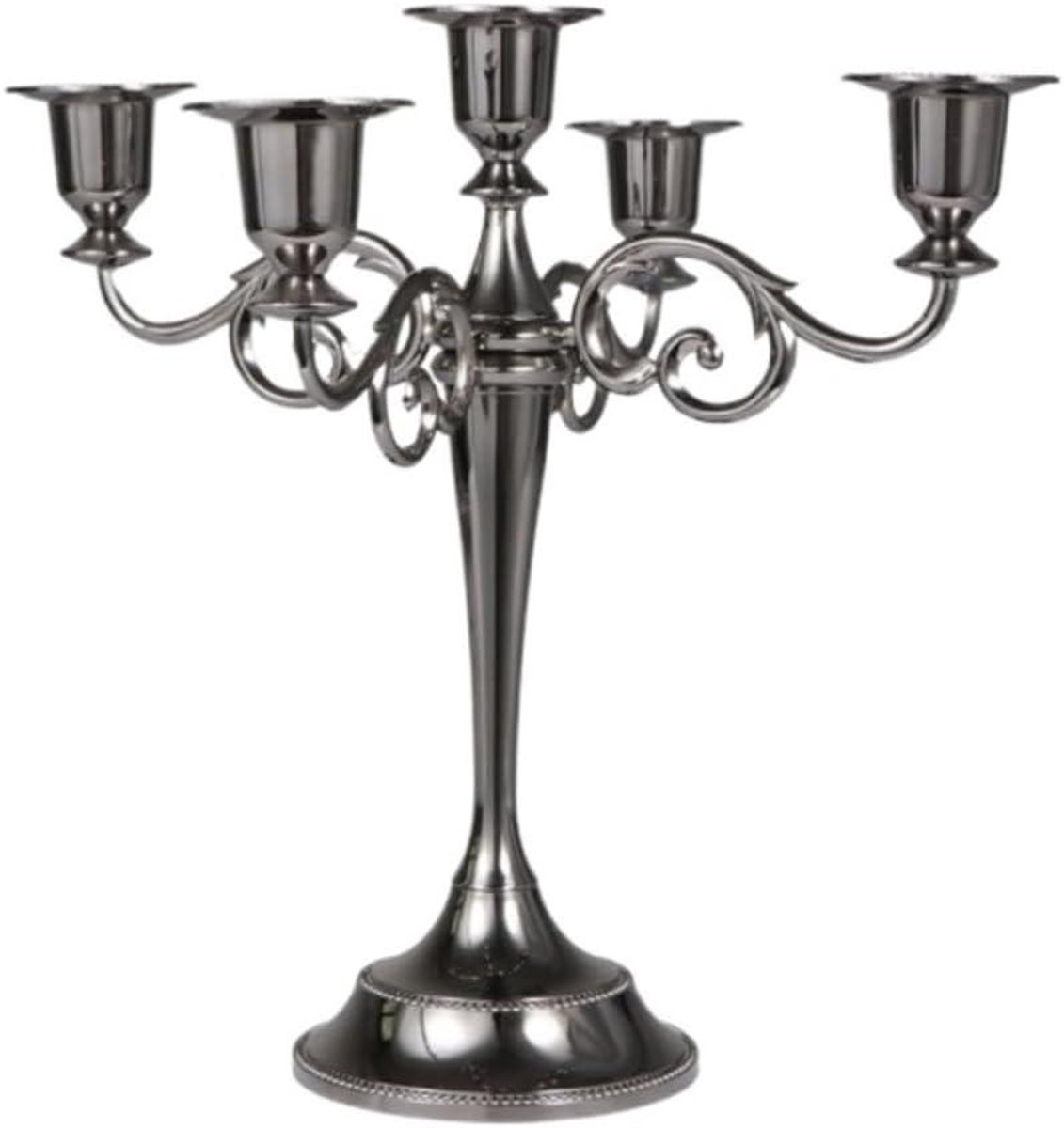 Kandelaar 5-armig - Kaarsenhouder Tafeldecoratie - Sfeerverhogend Huis - Stabiele Basis - 26 x 10 cm - Niet gespecificeerd