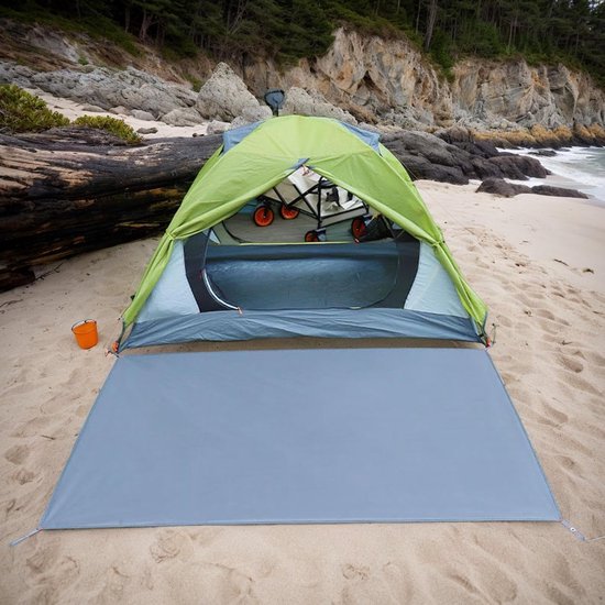 Tent Tapijt - Campingkleed Vloermat - Kamperen Picknicken - Waterdicht Sneldrogend - 240x240cm - Blauw — afbeelding 5