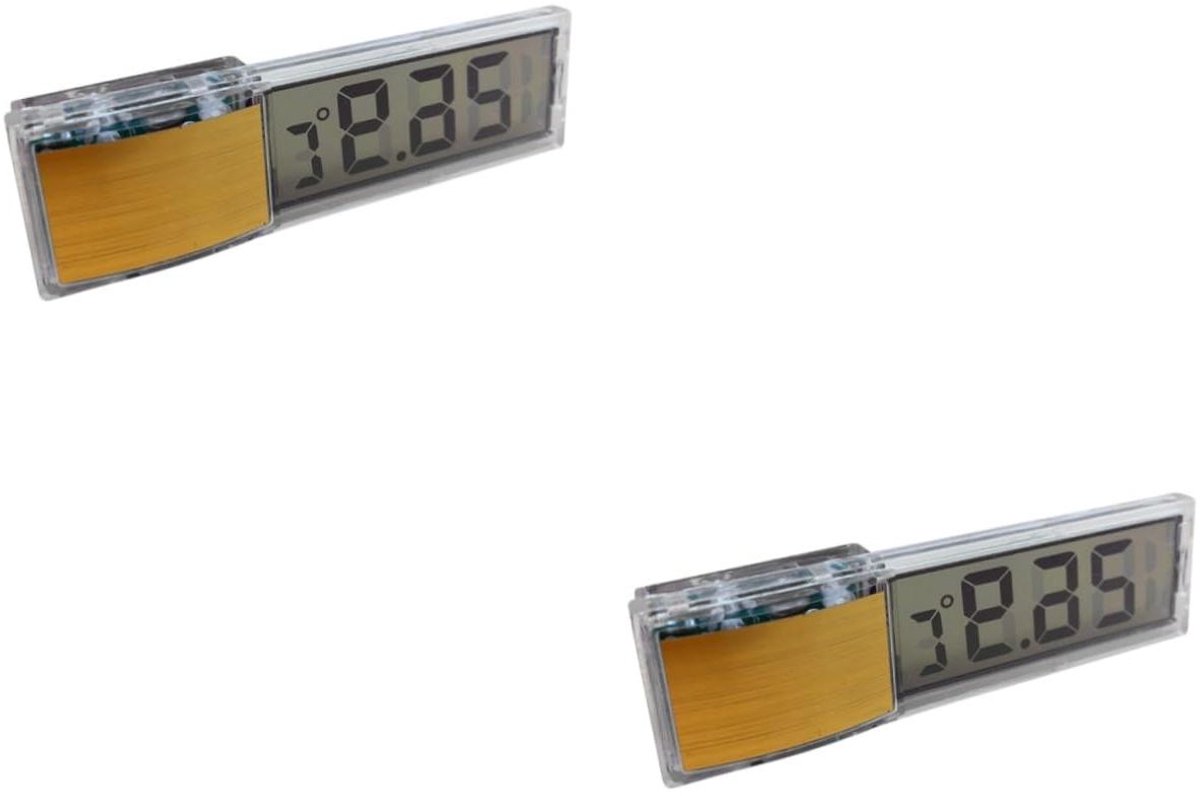 Aquarium Thermometer - Water Temperatuurmeter - Aquarium Temperatuur Meten - 3D LED Display - 7x1.5x1 cm - Goud