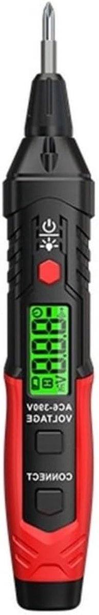 Spanningstester - Spanningsmeter Detector - Elektriciteit Testen - Spraakuitvoer Functie - 6V-390V - Rood Zwart