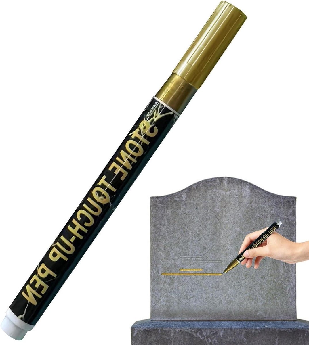Grafzerk Marker Reparatie Pennen - Grafsteen Verfstift Herstel - Opschriften Herstellen - Sneldrogende Waterdichte Inkt