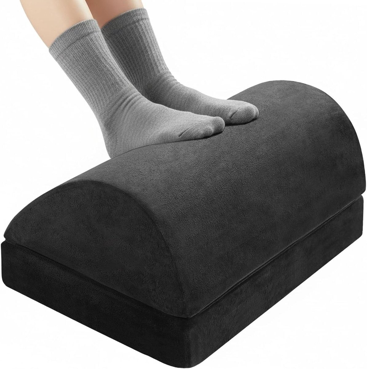 Ergonomische Voetsteun - Voetenbank Bureau - Comfortabel Zitten - In Hoogte Verstelbaar - 28.9 x 14.9 x 13.9 cm - Zwart