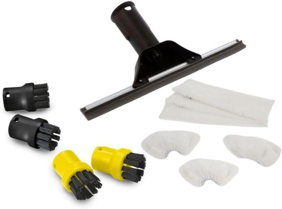 Stoomreiniger Accessoires - Reinigingsset Opzetstukken - Grondig Schoonmaken - Complete Set 10 Delen - N.v.t. - Wit