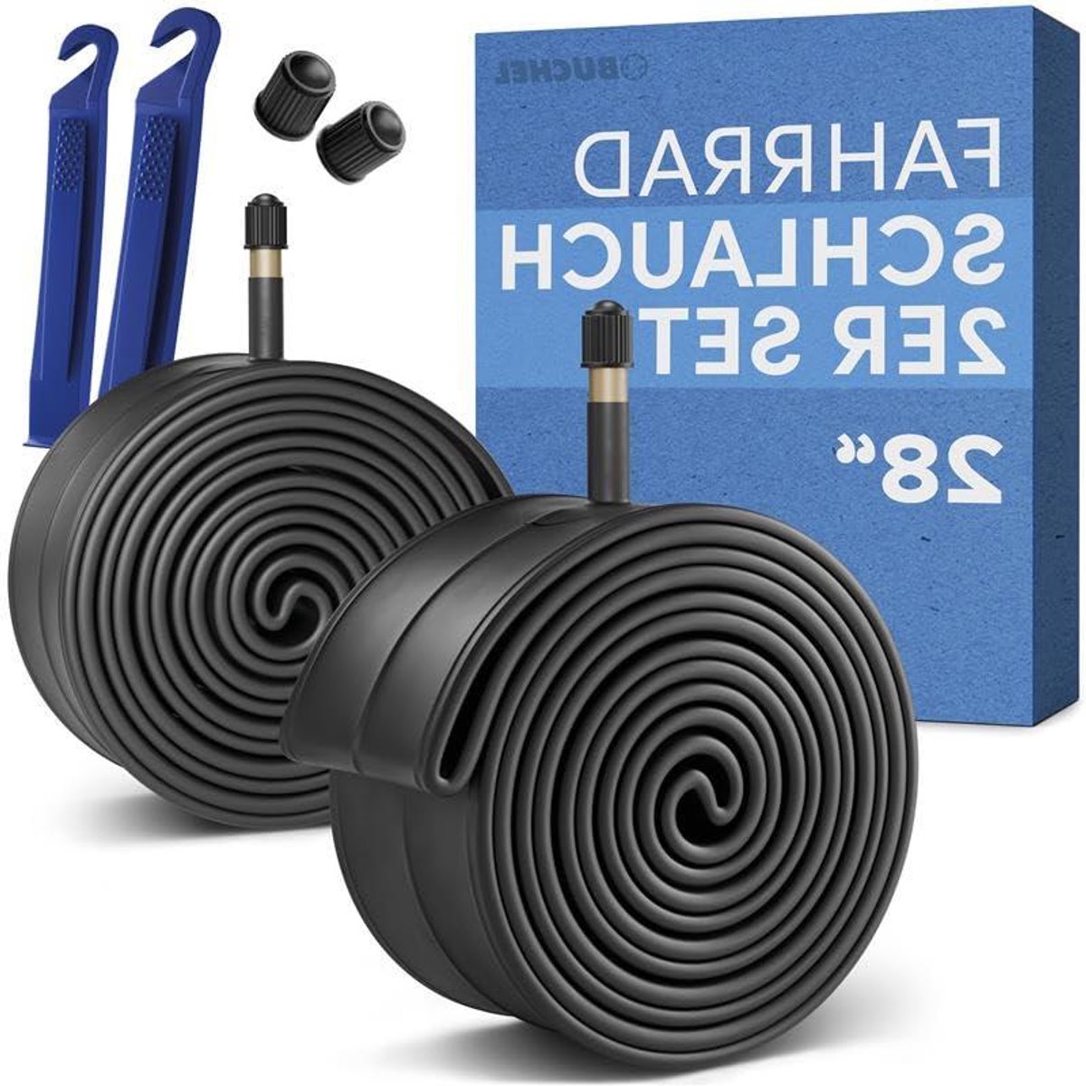 Fietsbinnenband 28 inch - Binnenband Fiets - Fietsen Onderhoud - Luchtdicht Rubber - 28 x 1.75-2.125 - Zwart