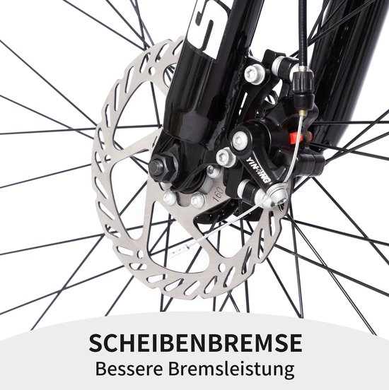 HAUSS SPOLE Mountainbike - 26 Inch - 21 Versnellingen Met Voorvorkvering - IJzer - Blauw En Zwart - Voor Woon Werkverkeer En Terreinritten van HAUSS SPOLE — afbeelding 3