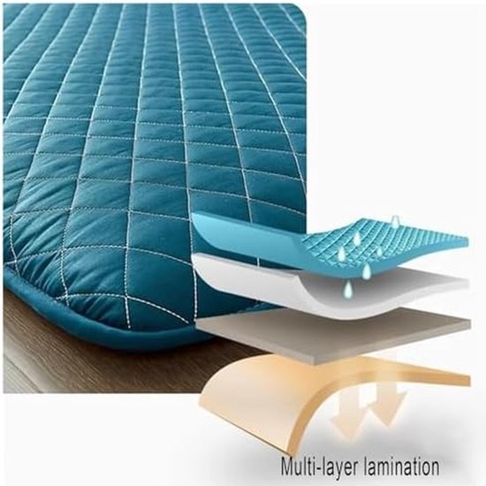 Japanse Vloermatras - Futon Mat Slaapkussen - Comfortabel Slapen - Dikke Opvouwbare Topper - 120 x 200 cm - Roze — afbeelding 4