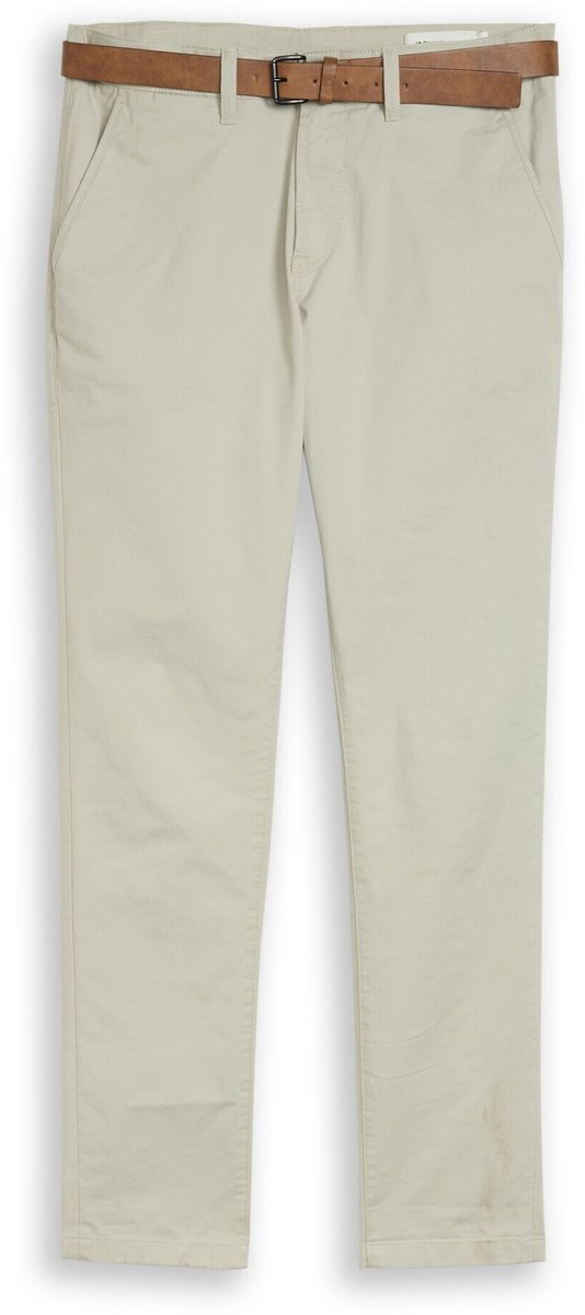 Tom Tailor Denim - TTSLIM chino met riem - Maat 36/30 - elemental grey
