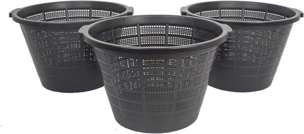 Plantenmand XXL - Waterplantmand Vijverplant - Vijverbeplanting - XXL Formaat - 40 cm - Zwart